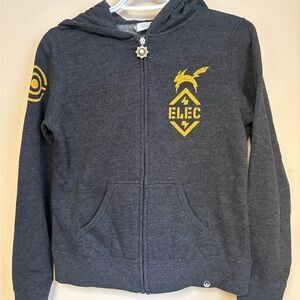 Pokemon Charcoal Hoodie with Yellow Design